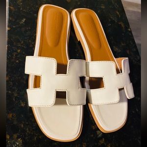 High Quality Cognac Sandals